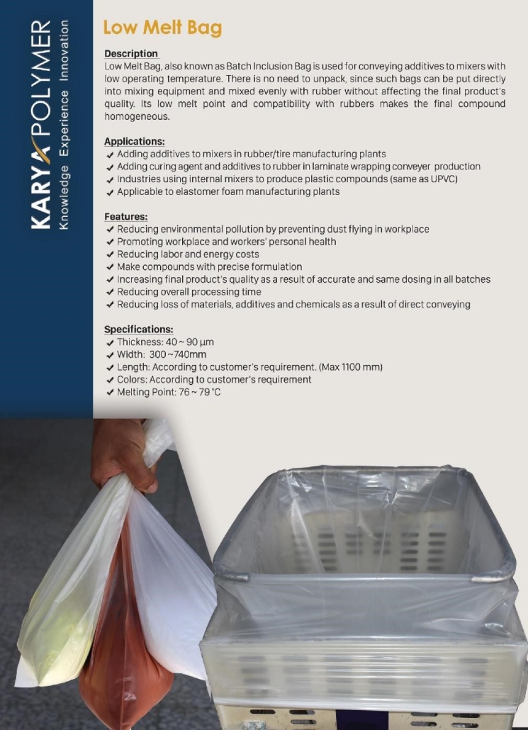 Low Melt Bags Catalog | Karya Polymer