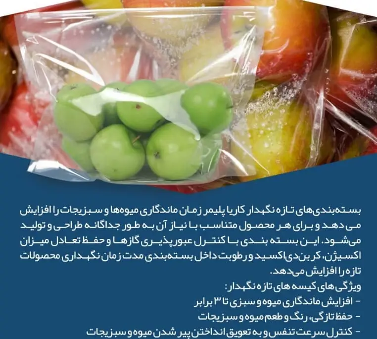 کاتالوگ کیسه تازه نگهدارنده | کاریا پلیمر کاتالوگ کیسه تازه نگهدارنده | کاریا پلیمر
