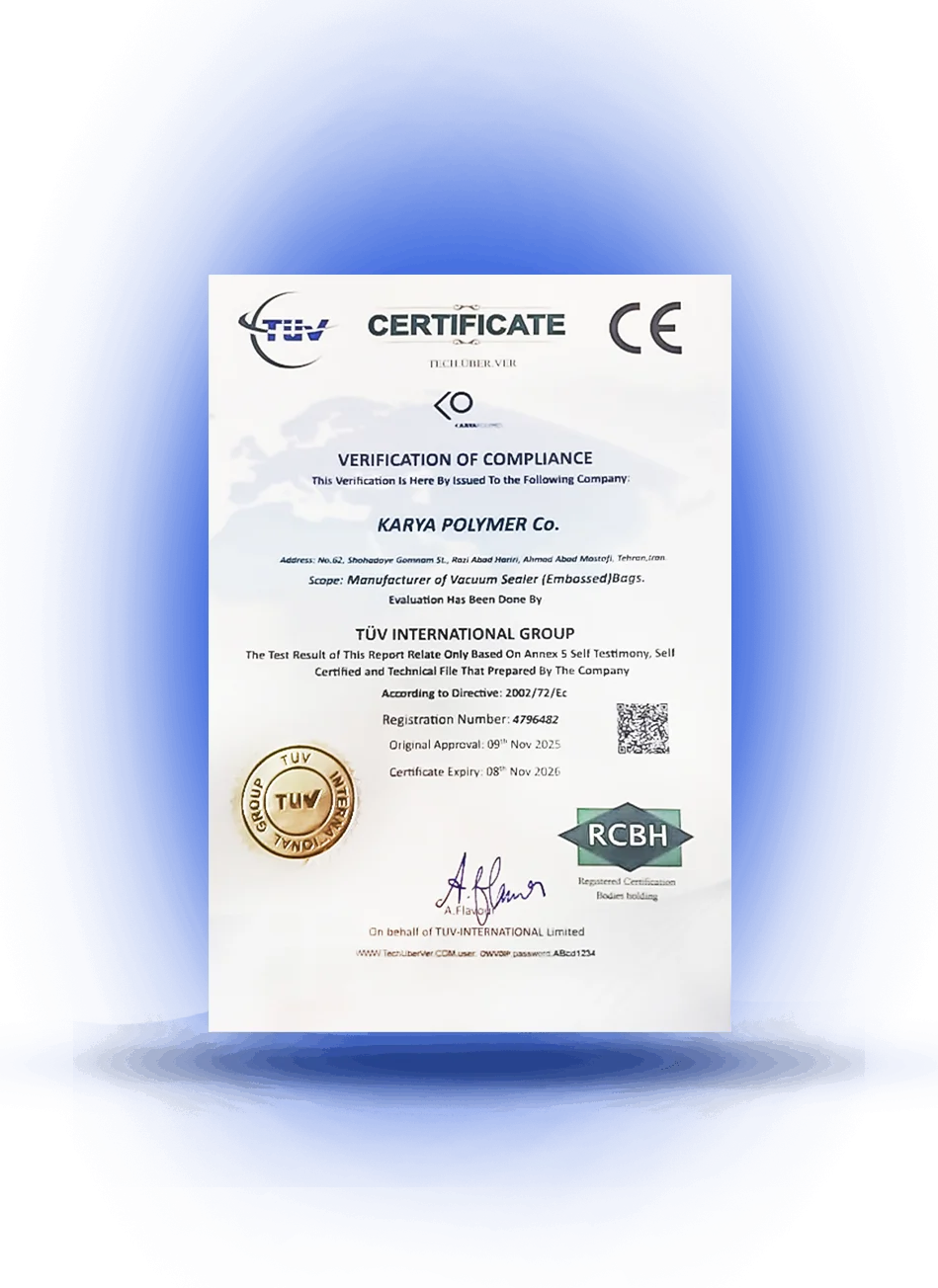 گواهی معتبر TÜV/CE